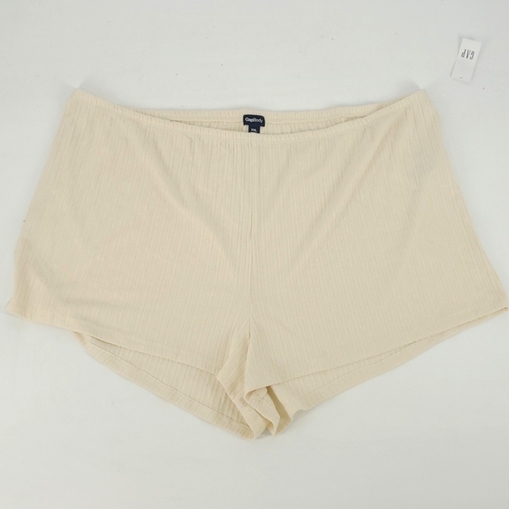 Gap Body Size XXL Cream Ribbed Lounge Shorts